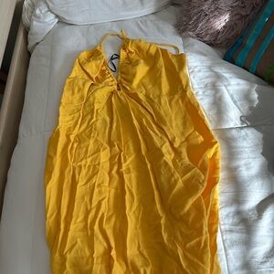 H&M Yellow Halter Dress